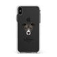 Italian Greyhound Personalised Apple iPhone Xs Max Impact Case White Edge on Black Phone