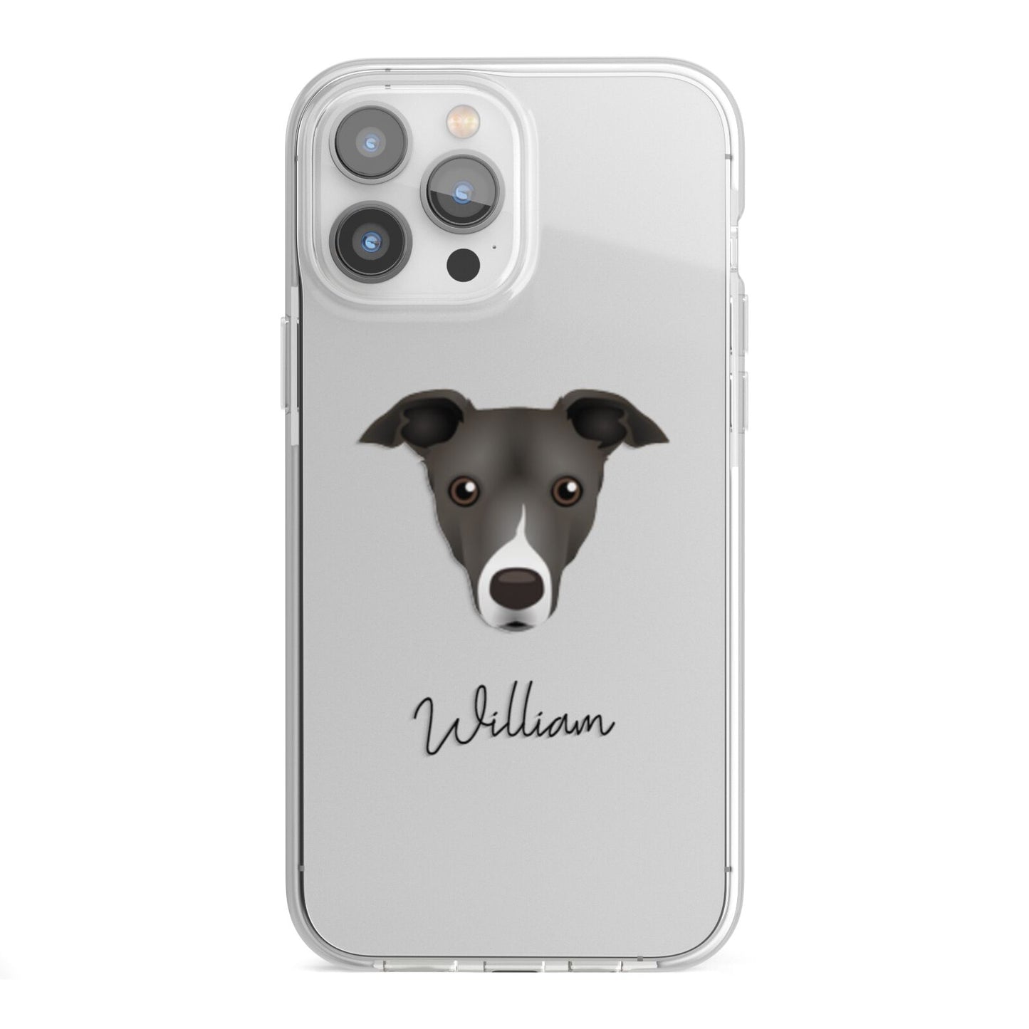 Italian Greyhound Personalised iPhone 13 Pro Max TPU Impact Case with White Edges