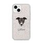 Italian Greyhound Personalised iPhone 14 Glitter Tough Case Starlight