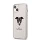 Italian Greyhound Personalised iPhone 14 Plus Clear Tough Case Starlight Angled Image