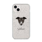 Italian Greyhound Personalised iPhone 14 Plus Glitter Tough Case Starlight