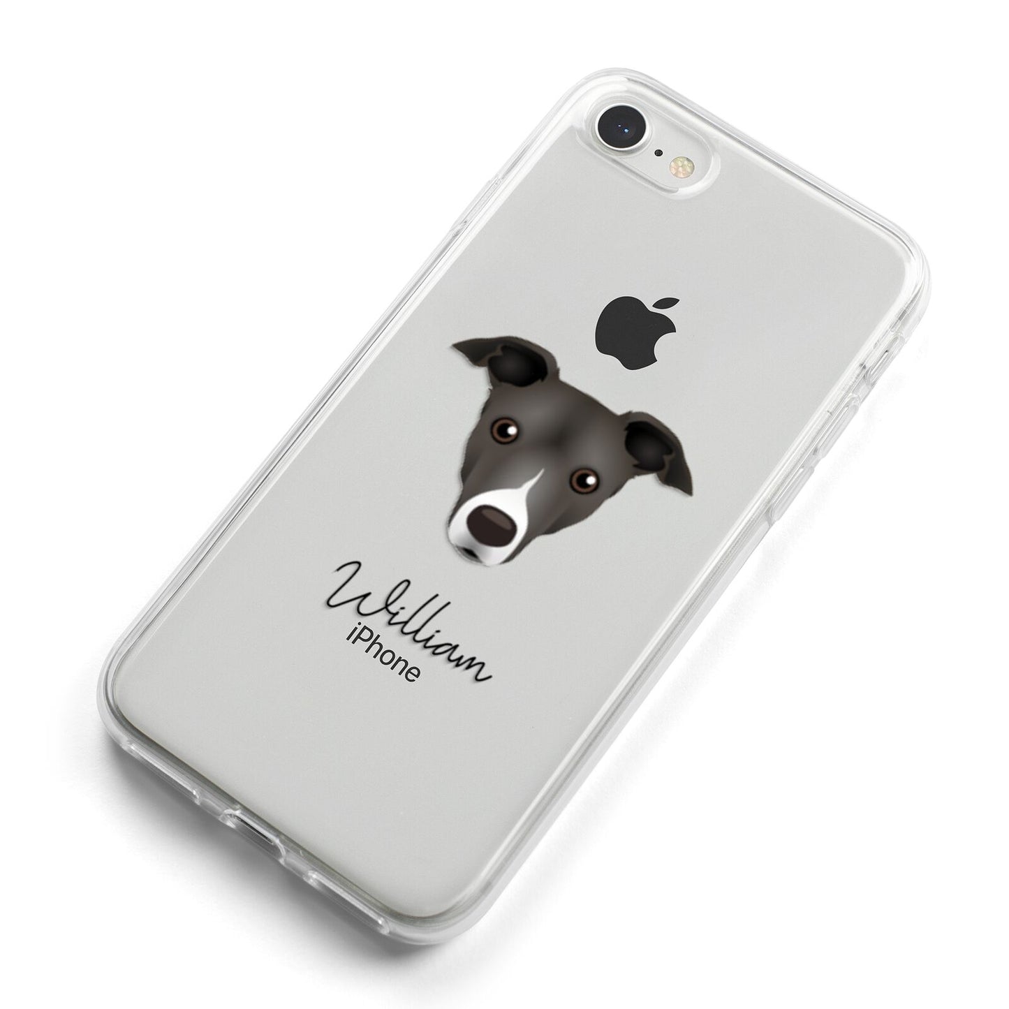 Italian Greyhound Personalised iPhone 8 Bumper Case on Silver iPhone Alternative Image