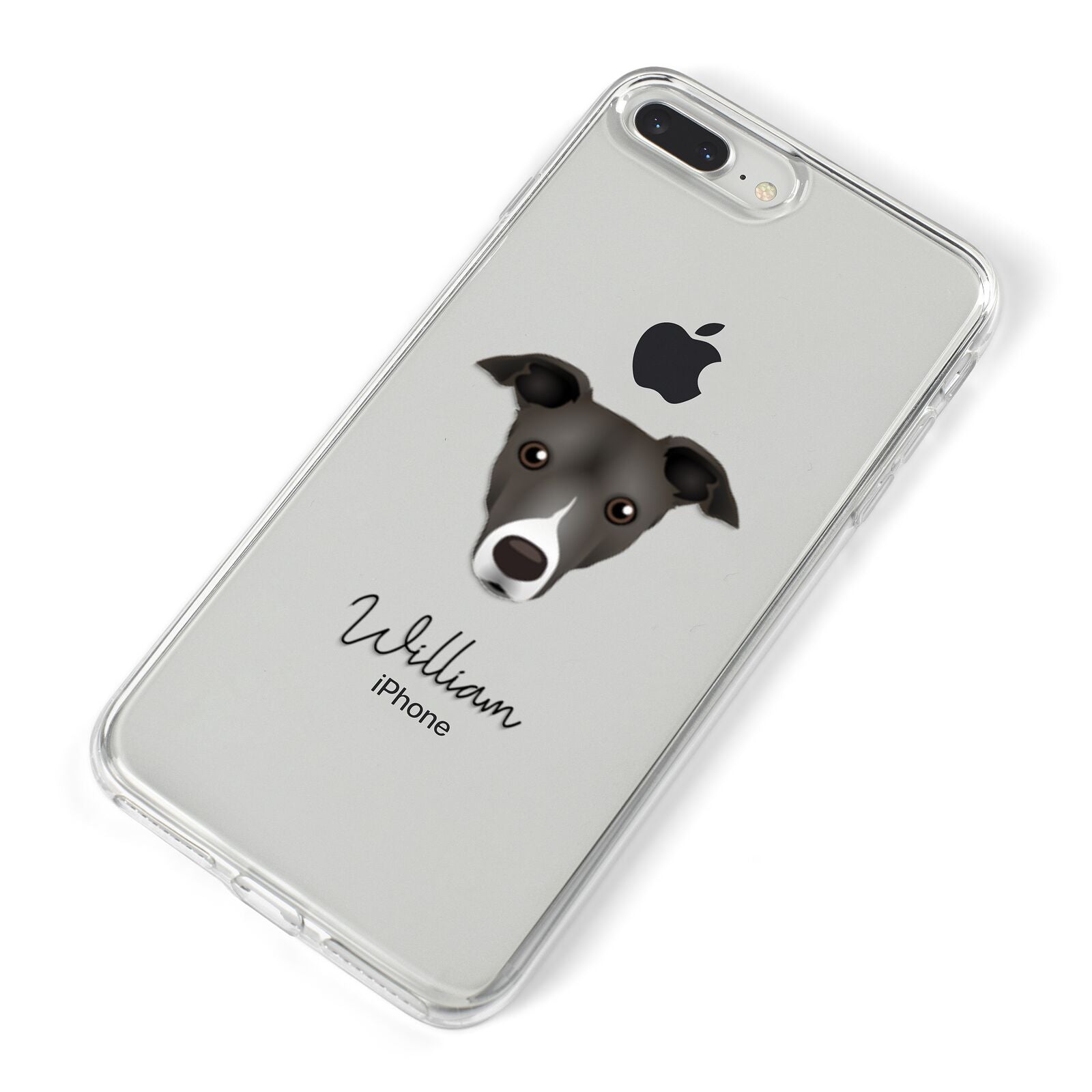 Italian Greyhound Personalised iPhone 8 Plus Bumper Case on Silver iPhone Alternative Image