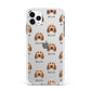 Italian Spinone Icon with Name Apple iPhone 11 Pro Max in Silver with White Impact Case