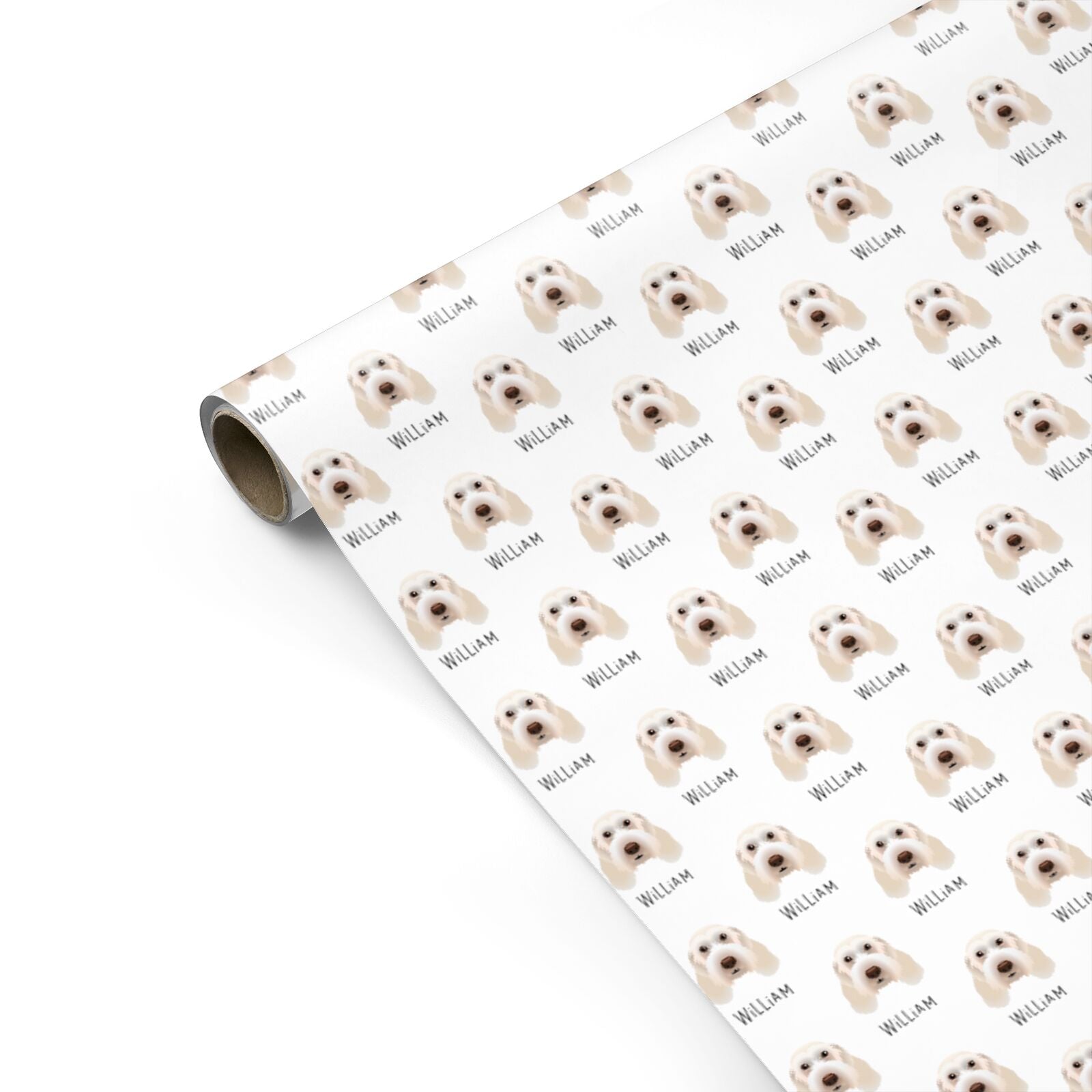 Italian Spinone Icon with Name Personalised Gift Wrap