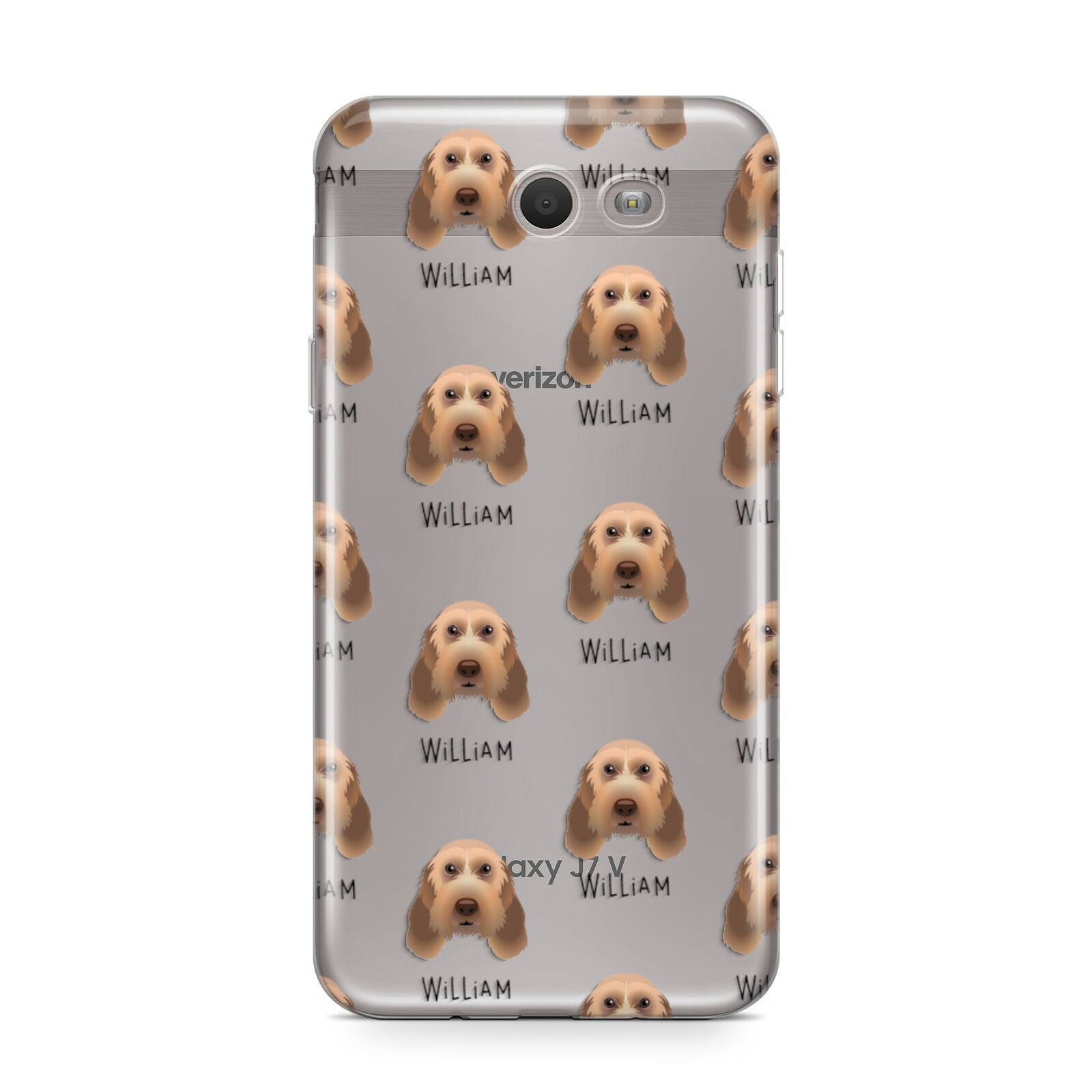 Italian Spinone Icon with Name Samsung Galaxy J7 2017 Case