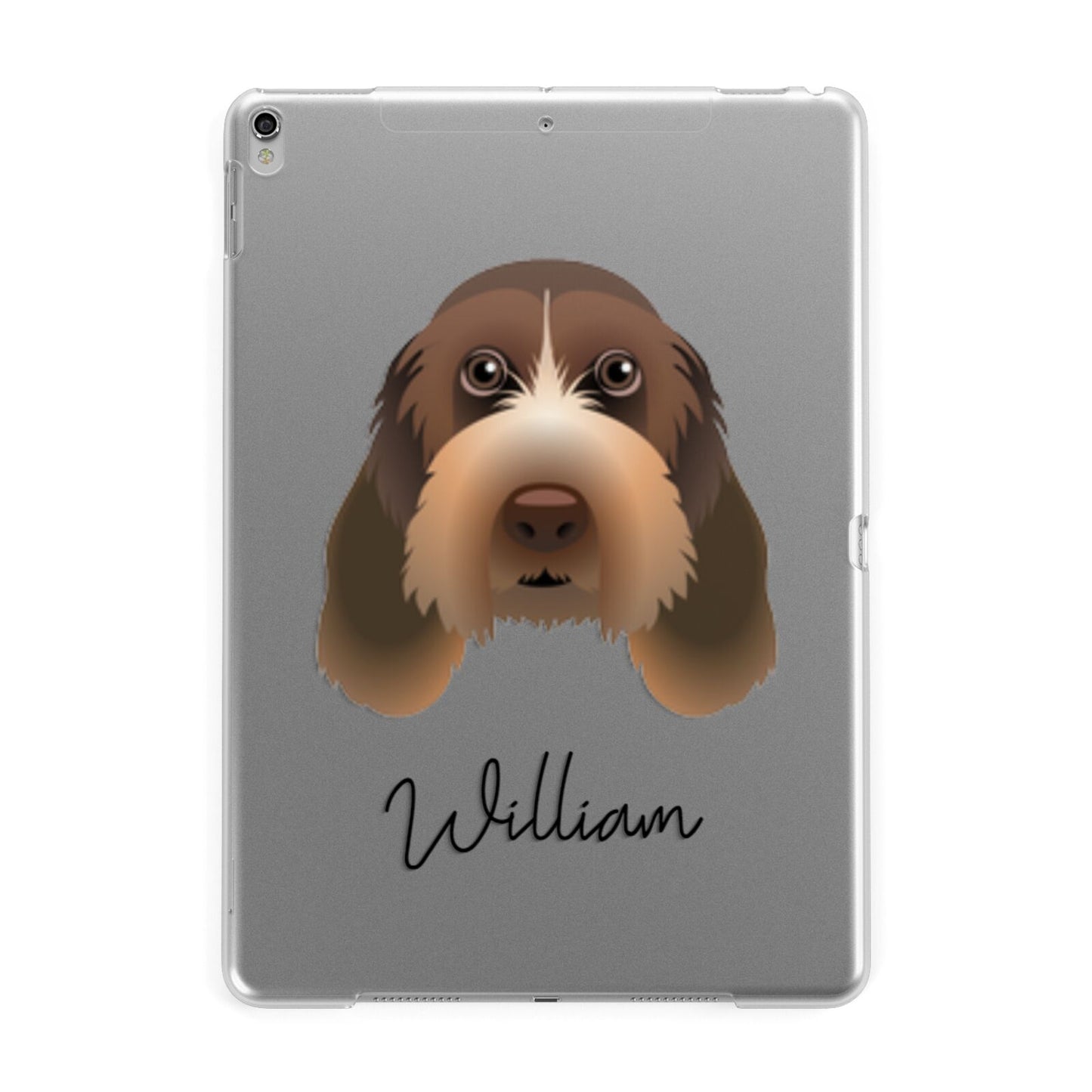 Italian Spinone Personalised Apple iPad Silver Case