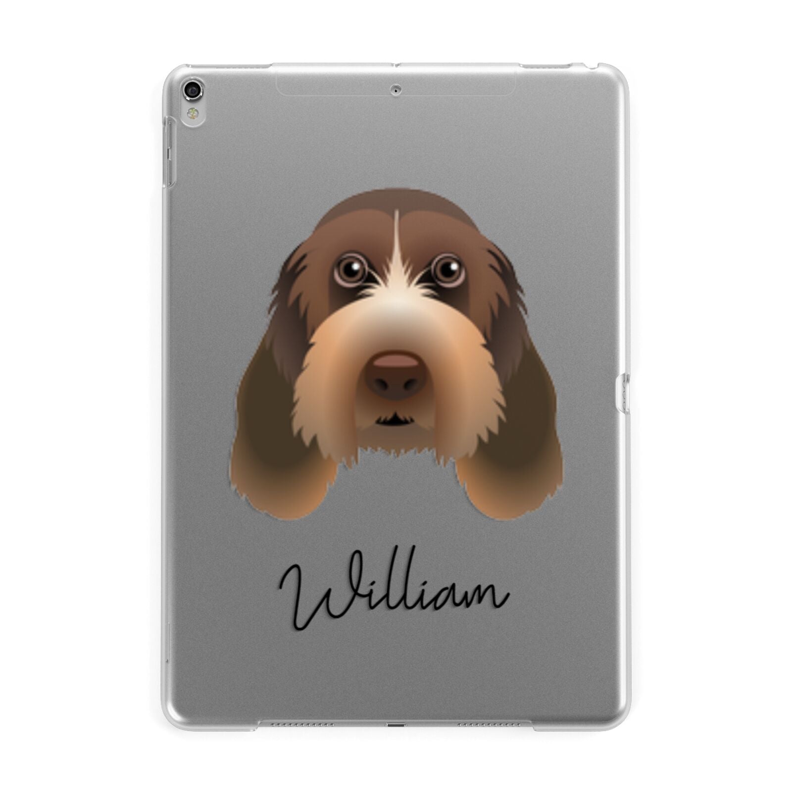 Italian Spinone Personalised Apple iPad Silver Case