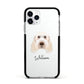 Italian Spinone Personalised Apple iPhone 11 Pro in Silver with Black Impact Case