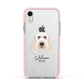 Italian Spinone Personalised Apple iPhone XR Impact Case Pink Edge on Silver Phone