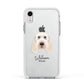 Italian Spinone Personalised Apple iPhone XR Impact Case White Edge on Silver Phone