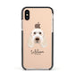 Italian Spinone Personalised Apple iPhone Xs Impact Case Black Edge on Gold Phone