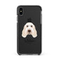 Italian Spinone Personalised Apple iPhone Xs Max Impact Case Black Edge on Black Phone