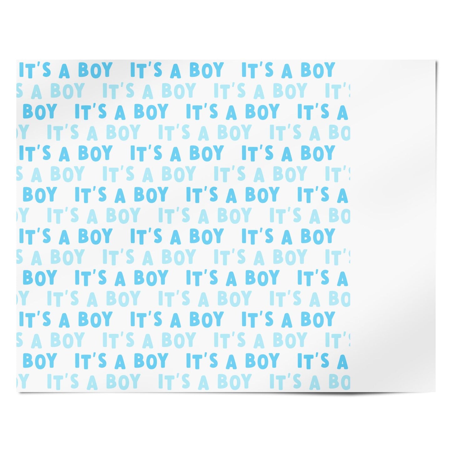 Its a Boy Baby Shower Personalised Wrapping Paper Alternative