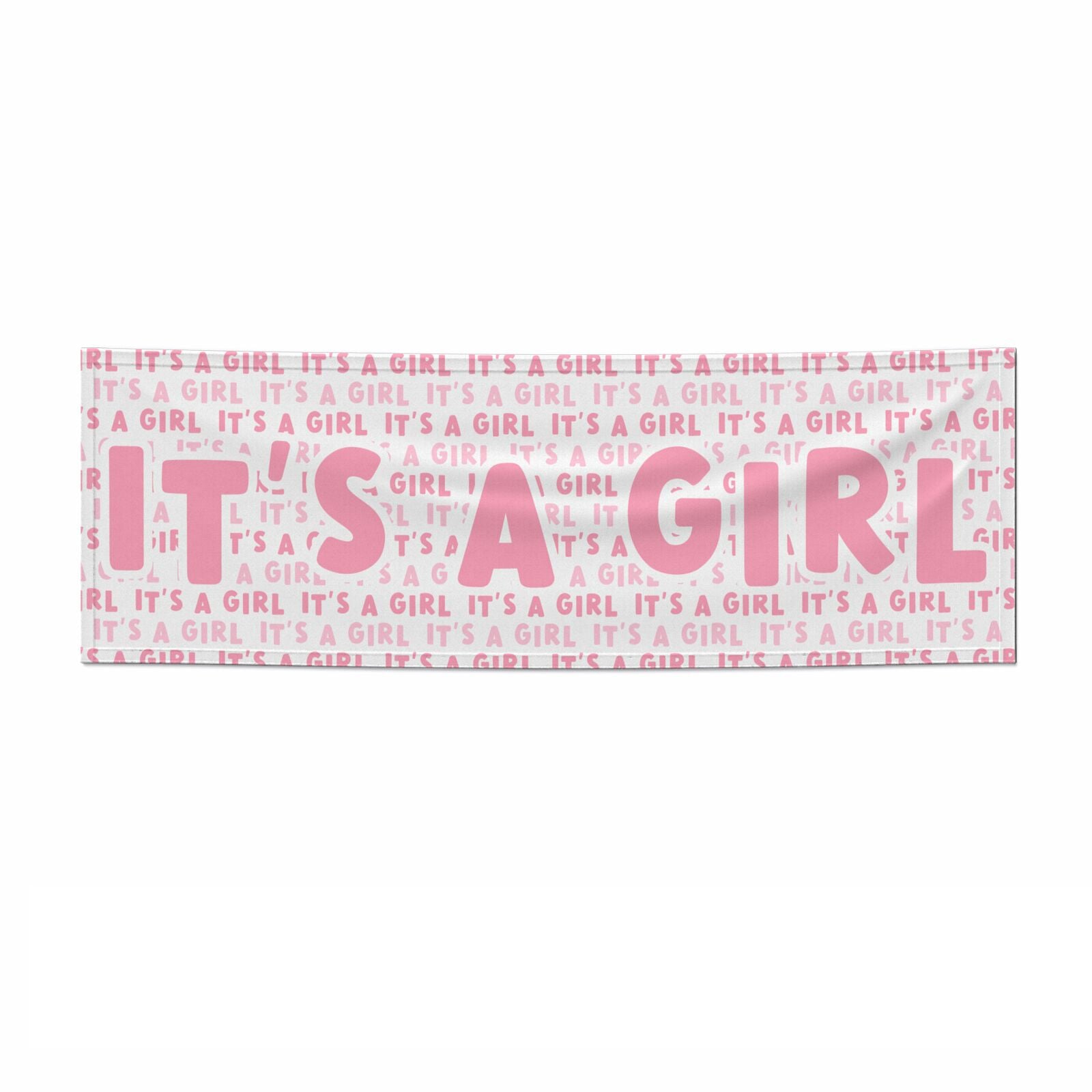 Its a Girl Baby Shower 6x2 Paper Banner