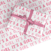 Its a Girl Baby Shower Custom Wrapping Paper