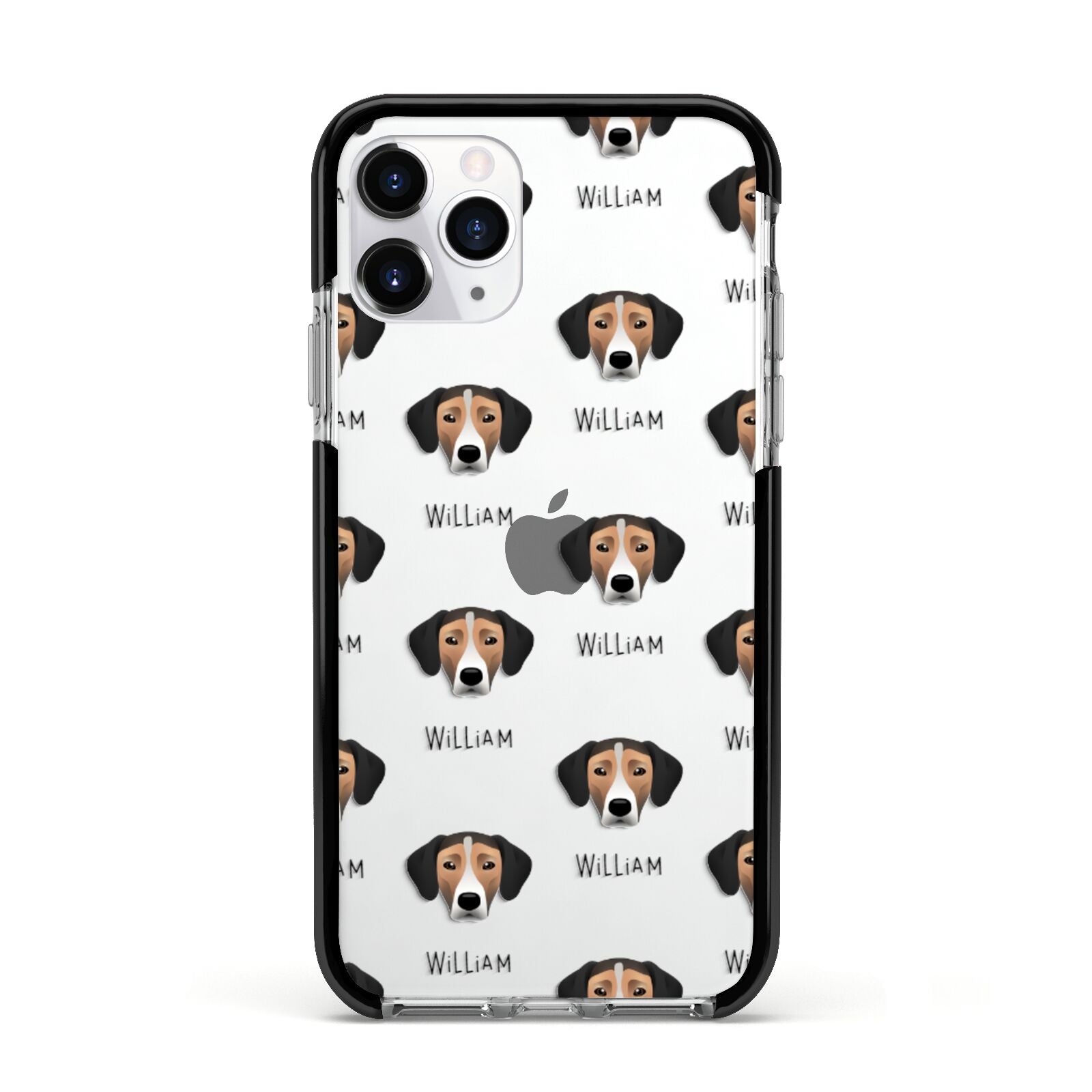 Jack A Bee Icon with Name Apple iPhone 11 Pro in Silver with Black Impact Case