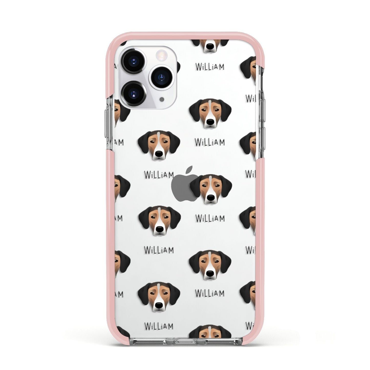 Jack A Bee Icon with Name Apple iPhone 11 Pro in Silver with Pink Impact Case