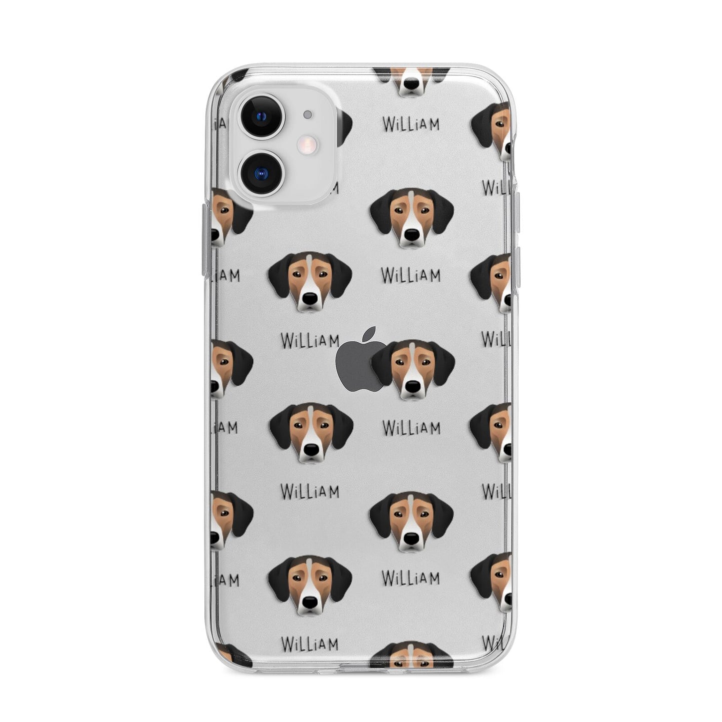 Jack A Bee Icon with Name Apple iPhone 11 in White with Bumper Case