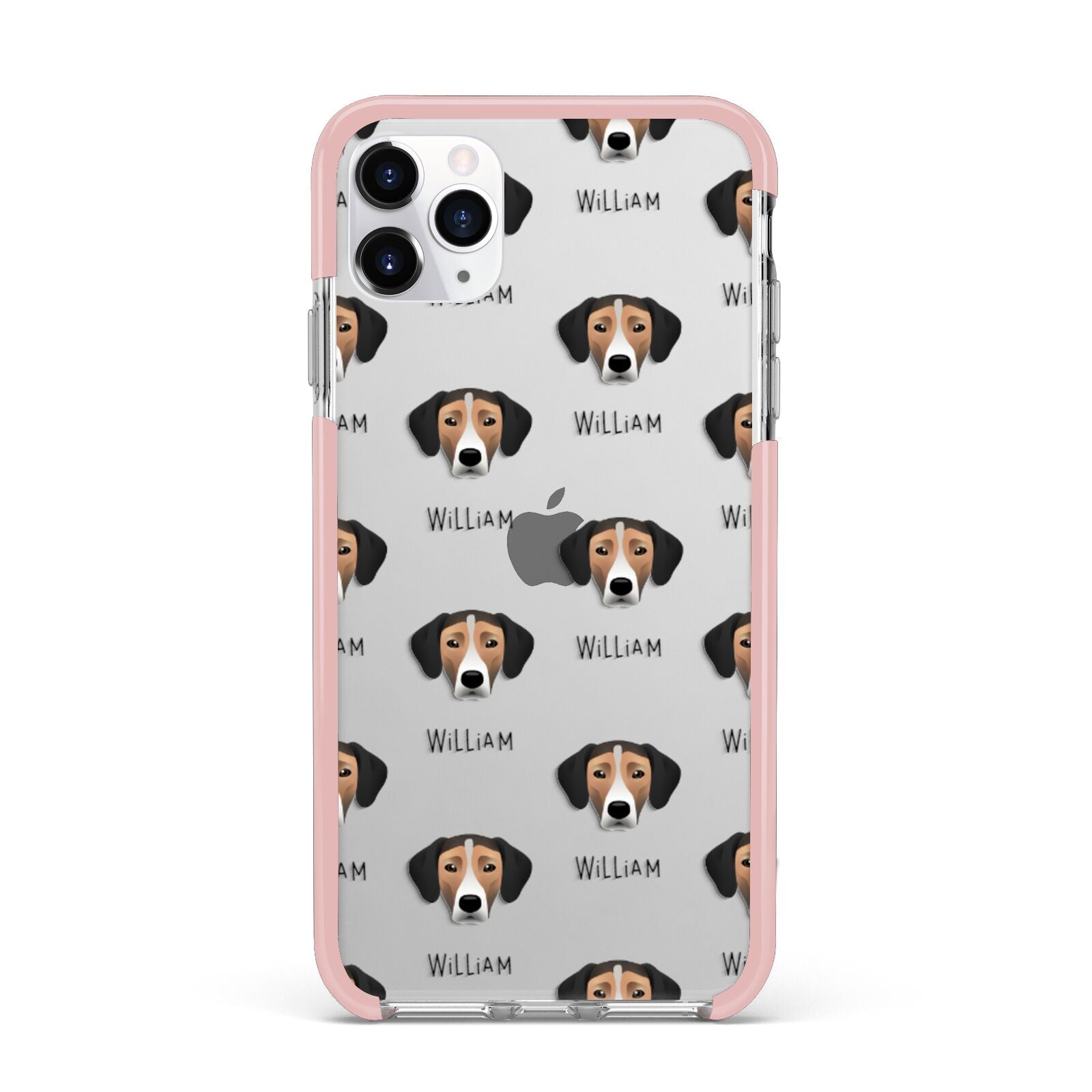 Jack A Bee Icon with Name iPhone 11 Pro Max Impact Pink Edge Case