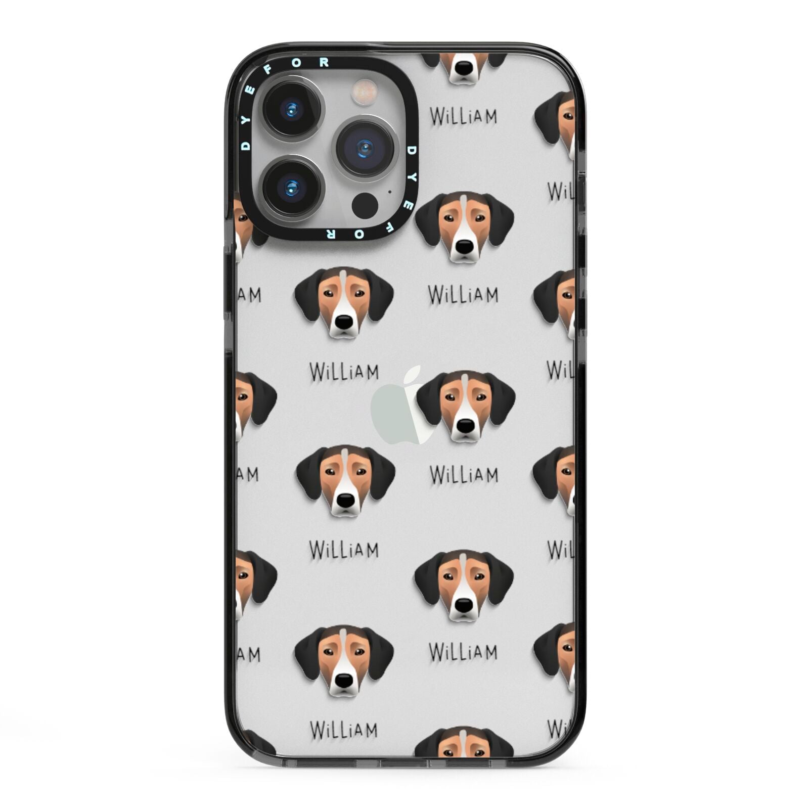 Jack A Bee Icon with Name iPhone 13 Pro Max Black Impact Case on Silver phone