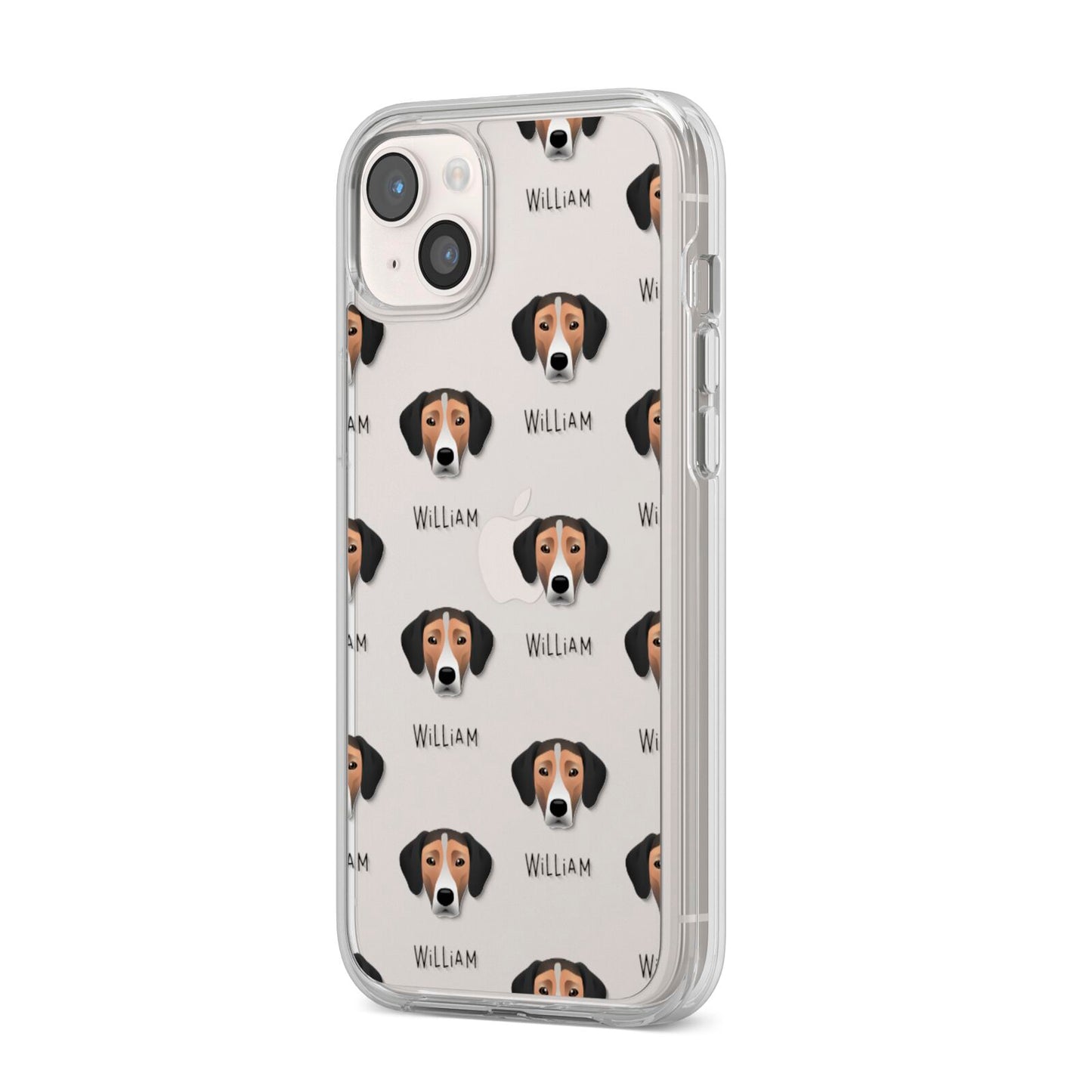 Jack A Bee Icon with Name iPhone 14 Plus Clear Tough Case Starlight Angled Image