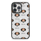 Jack A Bee Icon with Name iPhone 14 Pro Max Black Impact Case on Silver phone