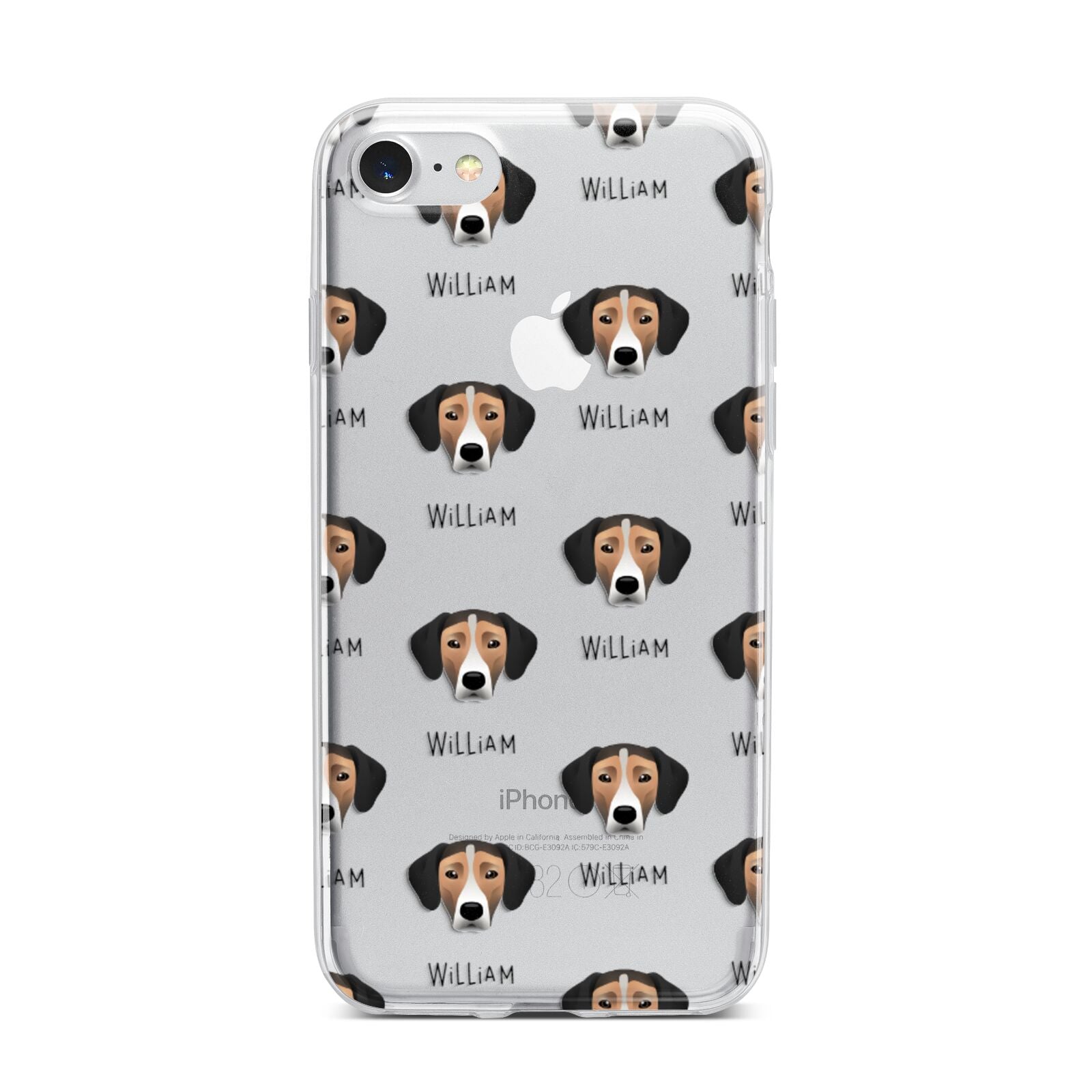 Jack A Bee Icon with Name iPhone 7 Bumper Case on Silver iPhone