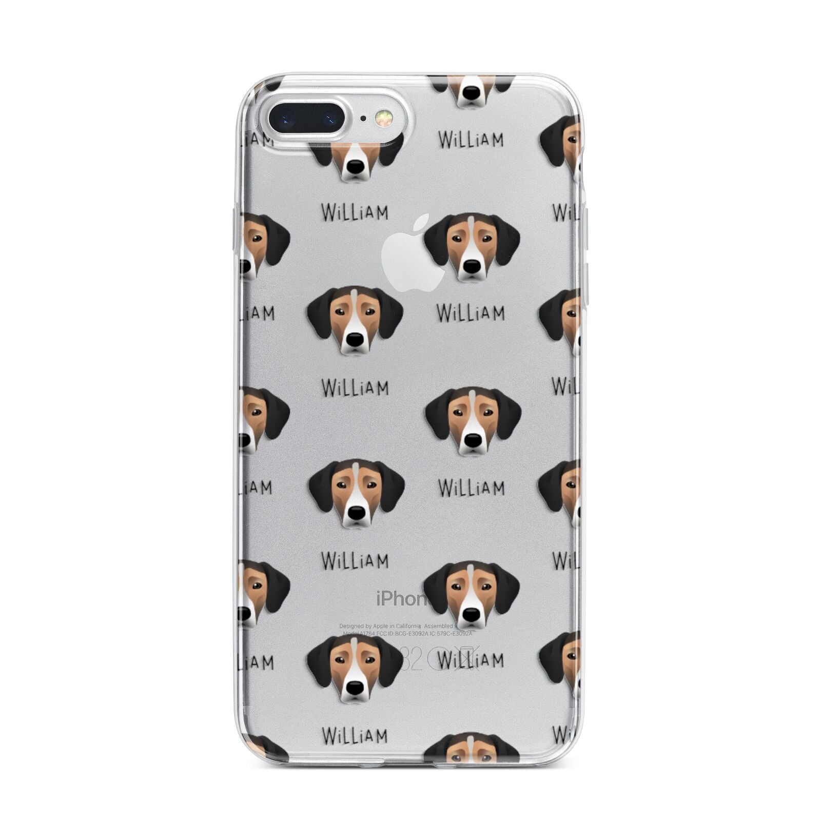 Jack A Bee Icon with Name iPhone 7 Plus Bumper Case on Silver iPhone