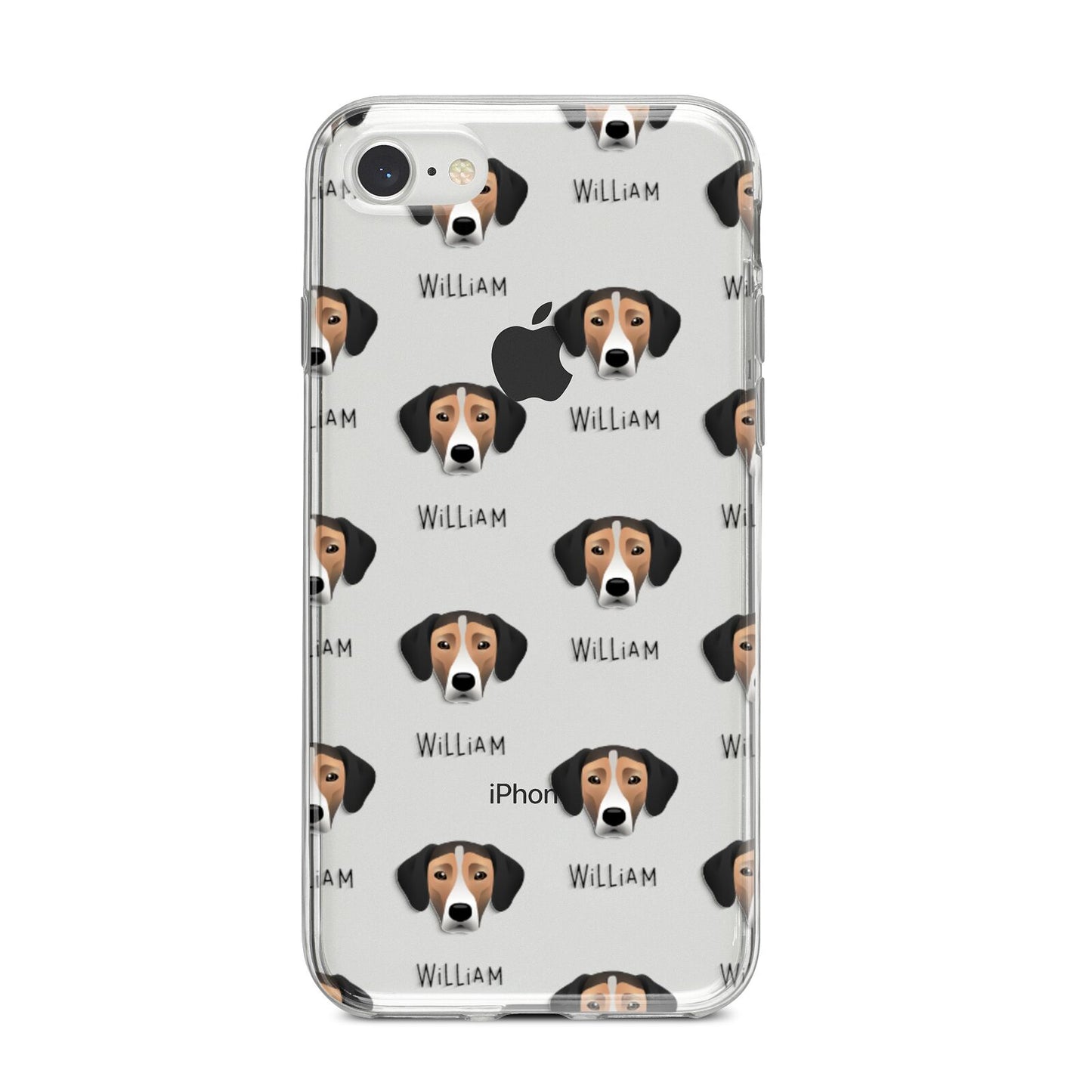 Jack A Bee Icon with Name iPhone 8 Bumper Case on Silver iPhone