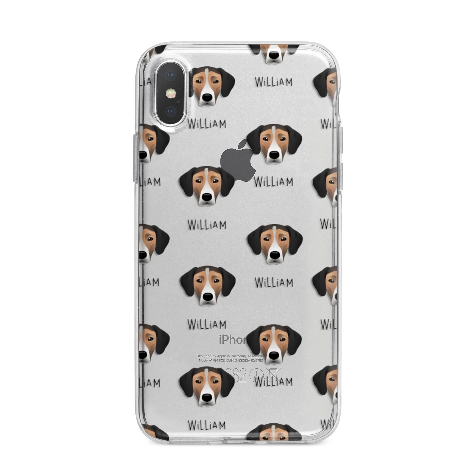 Jack A Bee Icon with Name iPhone X Bumper Case on Silver iPhone Alternative Image 1