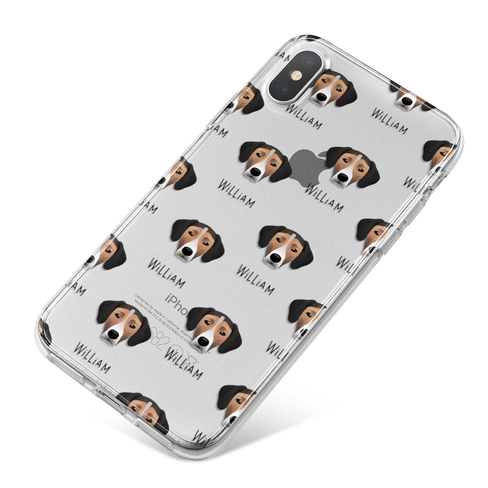 Jack A Bee Icon with Name iPhone X Bumper Case on Silver iPhone