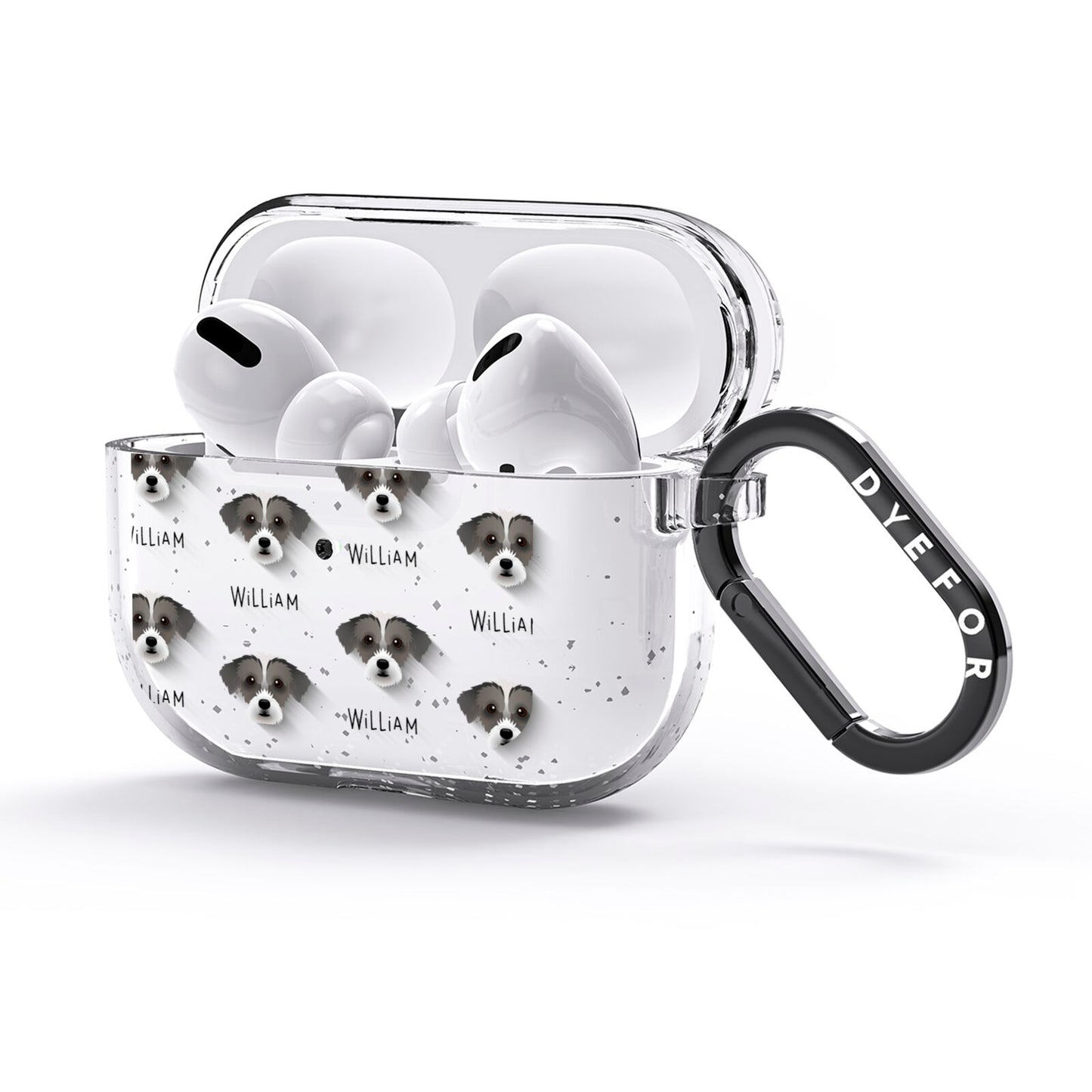 Jack A Poo Icon with Name AirPods Glitter Case 3rd Gen Side Image