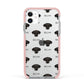 Jack A Poo Icon with Name Apple iPhone 11 in White with Pink Impact Case