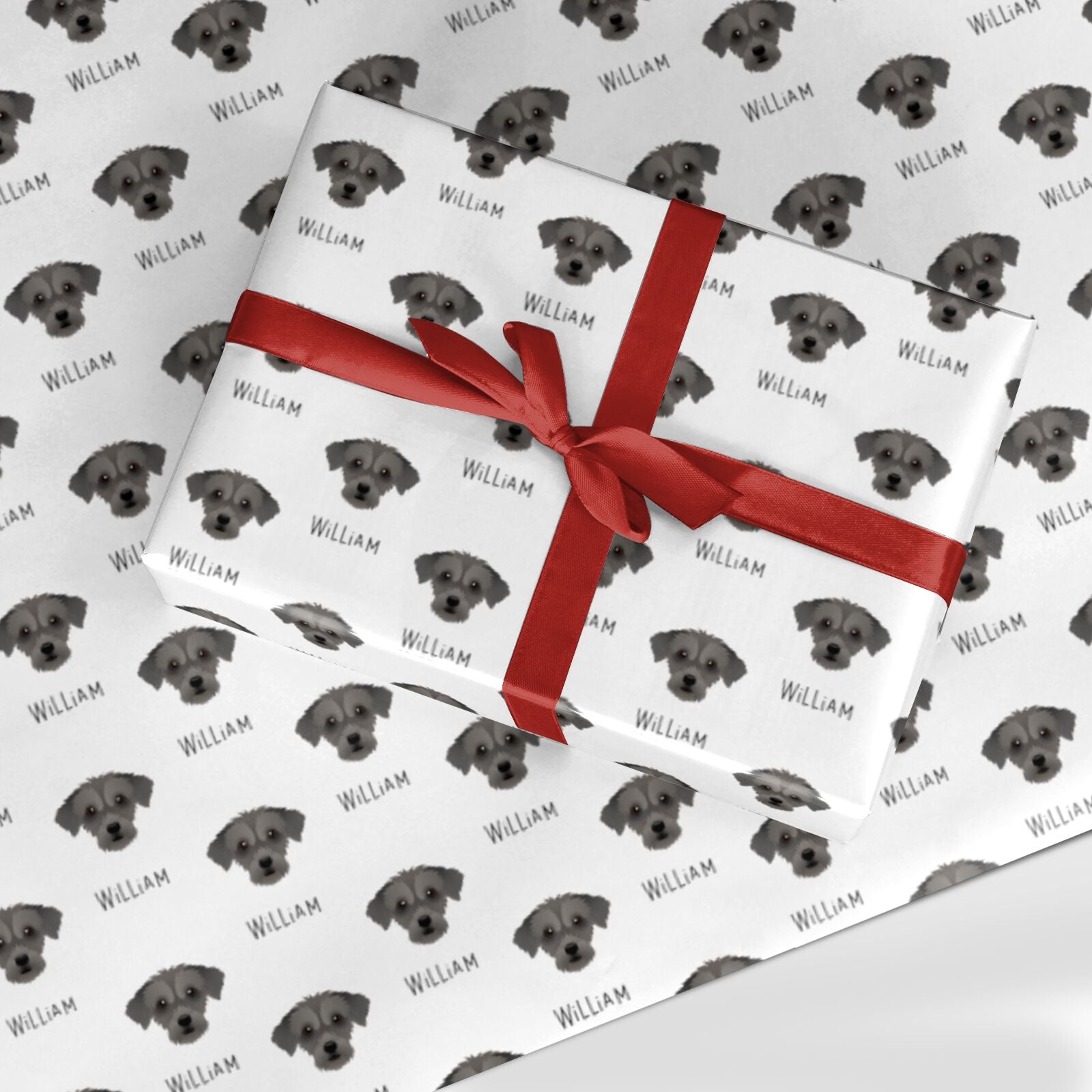 Jack A Poo Icon with Name Custom Wrapping Paper