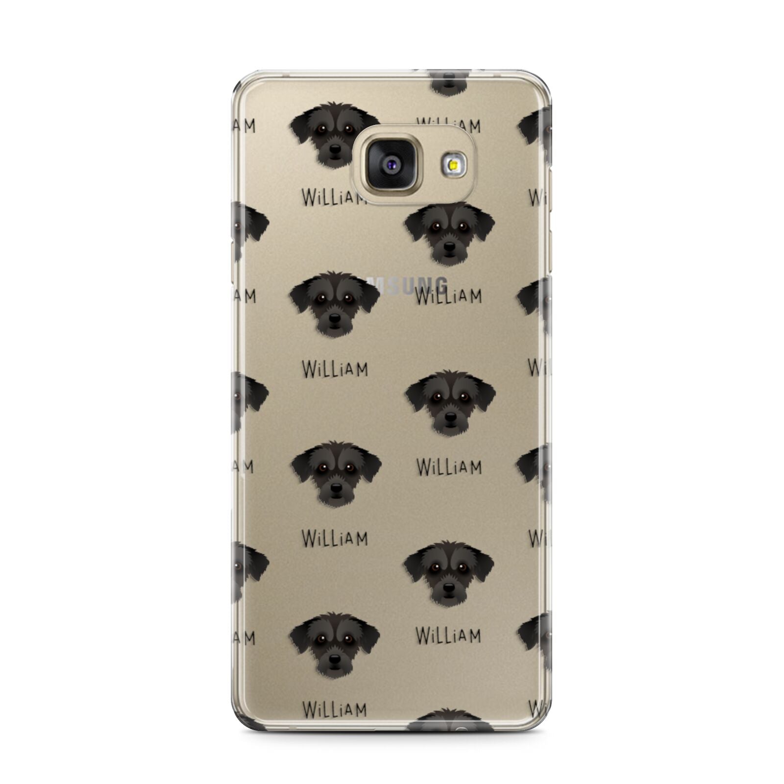 Jack A Poo Icon with Name Samsung Galaxy A7 2016 Case on gold phone