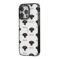 Jack A Poo Icon with Name iPhone 14 Pro Max Black Impact Case Side Angle on Silver phone