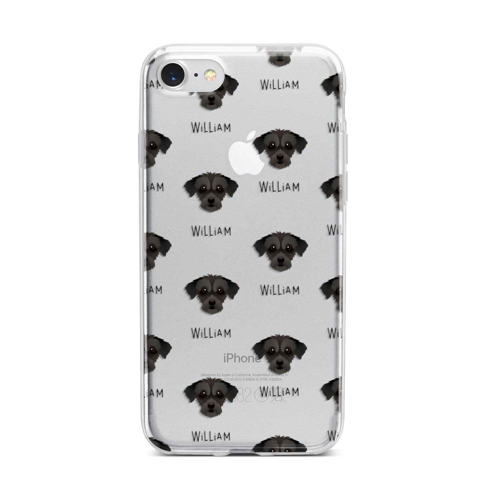 Jack A Poo Icon with Name iPhone 7 Bumper Case on Silver iPhone