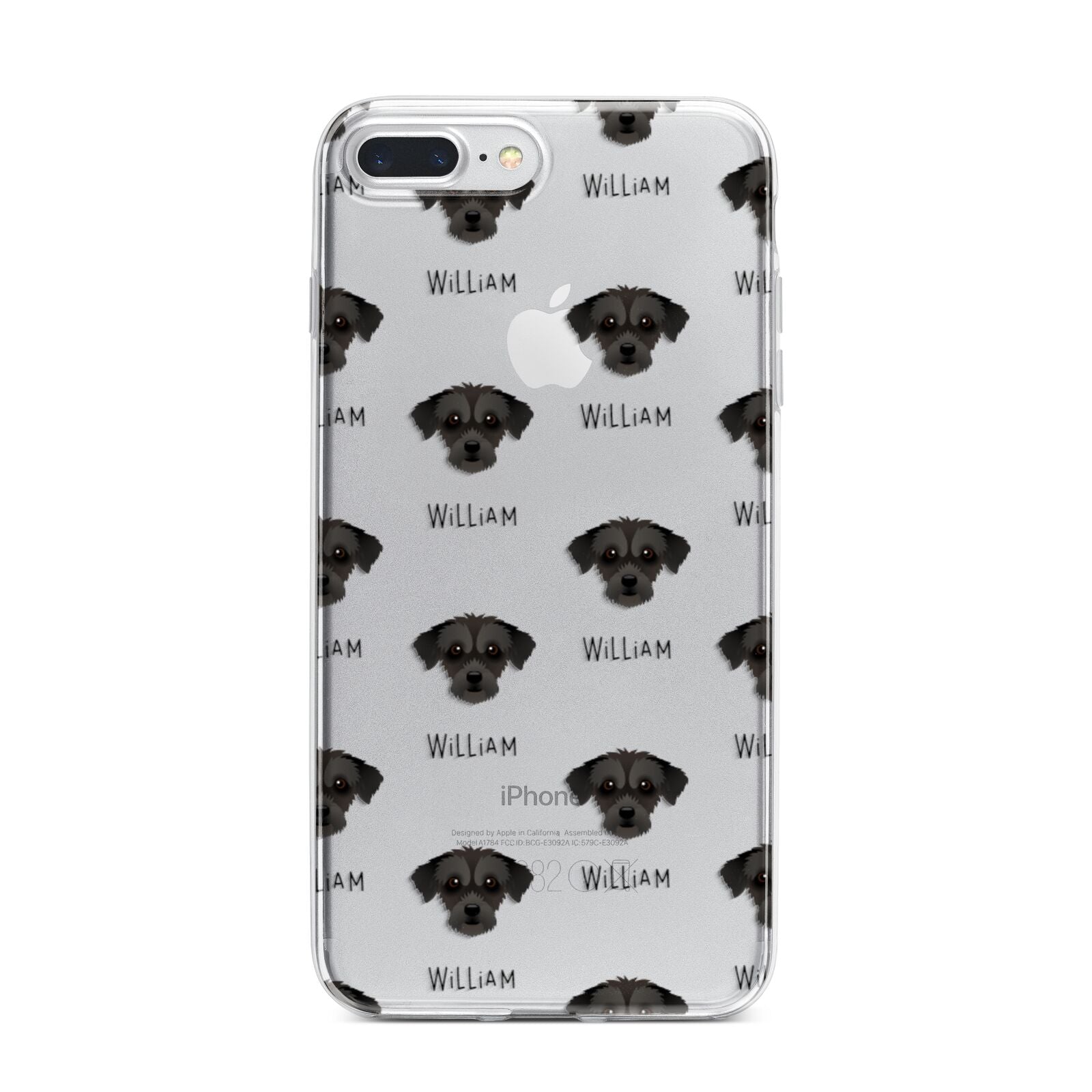 Jack A Poo Icon with Name iPhone 7 Plus Bumper Case on Silver iPhone