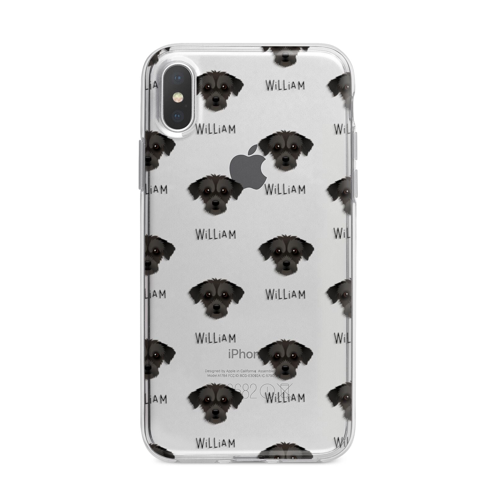 Jack A Poo Icon with Name iPhone X Bumper Case on Silver iPhone Alternative Image 1