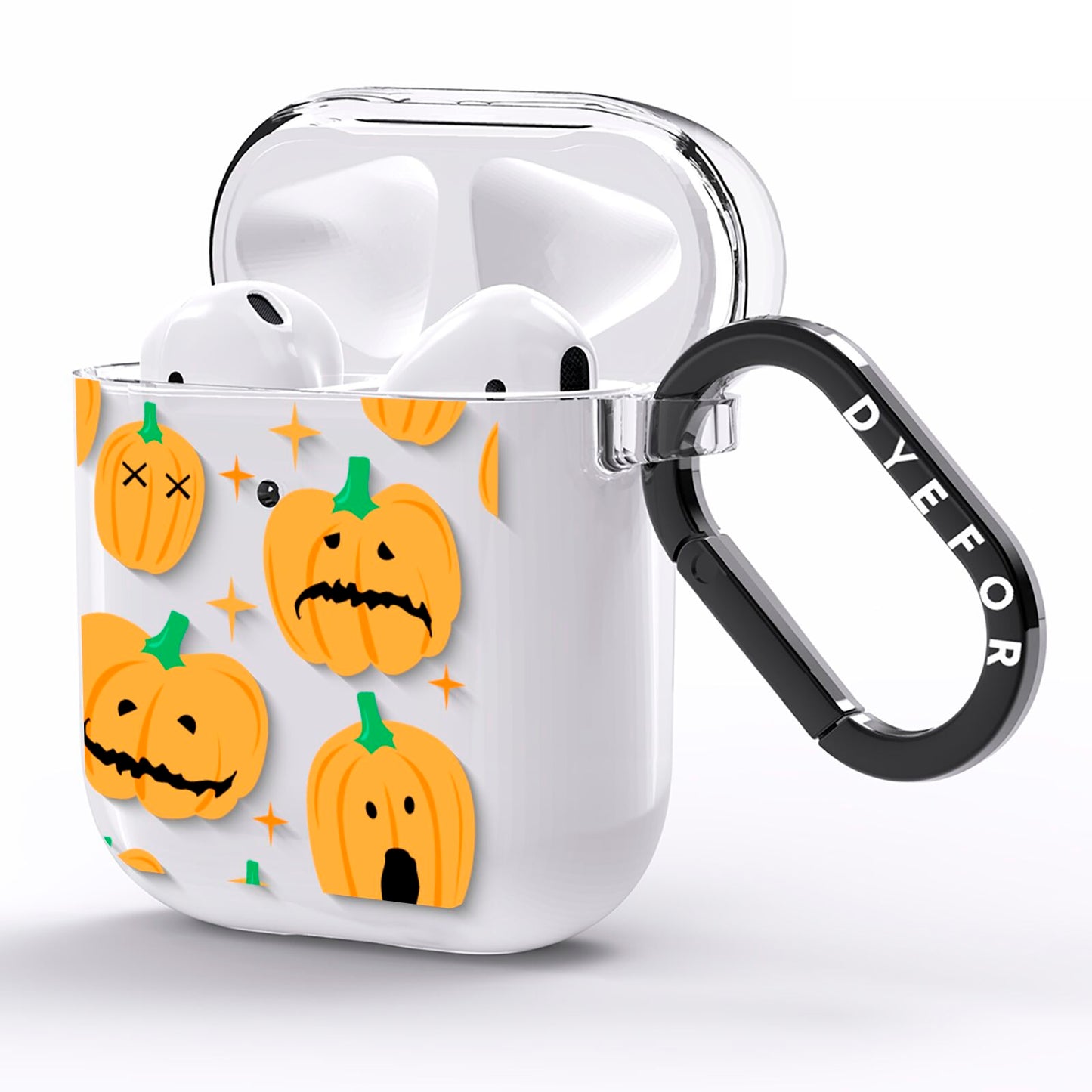 Jack O Lanterns with Transparent Background AirPods Clear Case Side Image