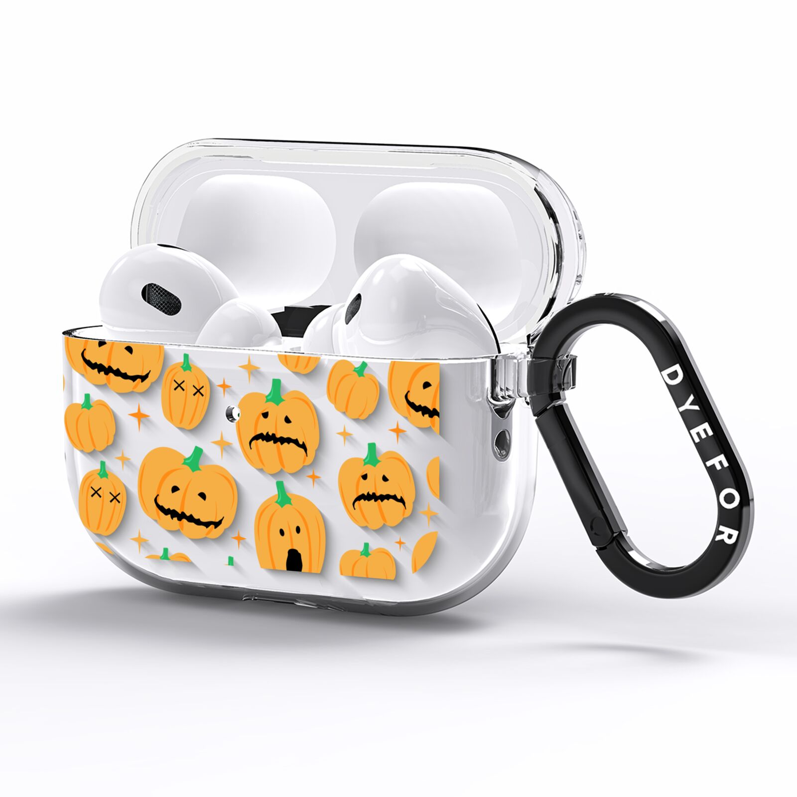 Jack O Lanterns with Transparent Background AirPods Pro Clear Case Side Image