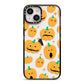 Jack O Lanterns with Transparent Background iPhone 14 Black Impact Case on Silver phone