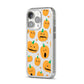 Jack O Lanterns with Transparent Background iPhone 14 Pro Clear Tough Case Silver Angled Image