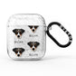 Jack Russell Terrier Icon with Name AirPods Glitter Case