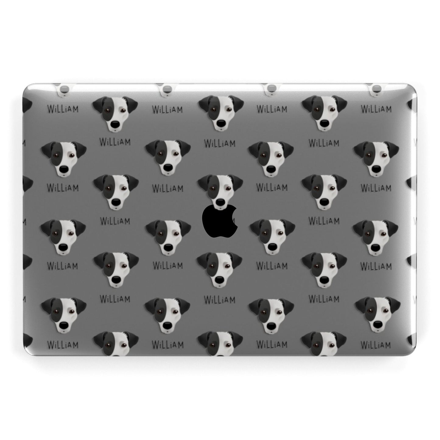 Jack Russell Terrier Icon with Name Apple MacBook Case