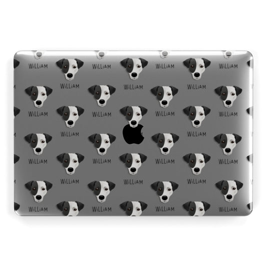 Jack Russell Terrier Icon with Name Apple MacBook Case