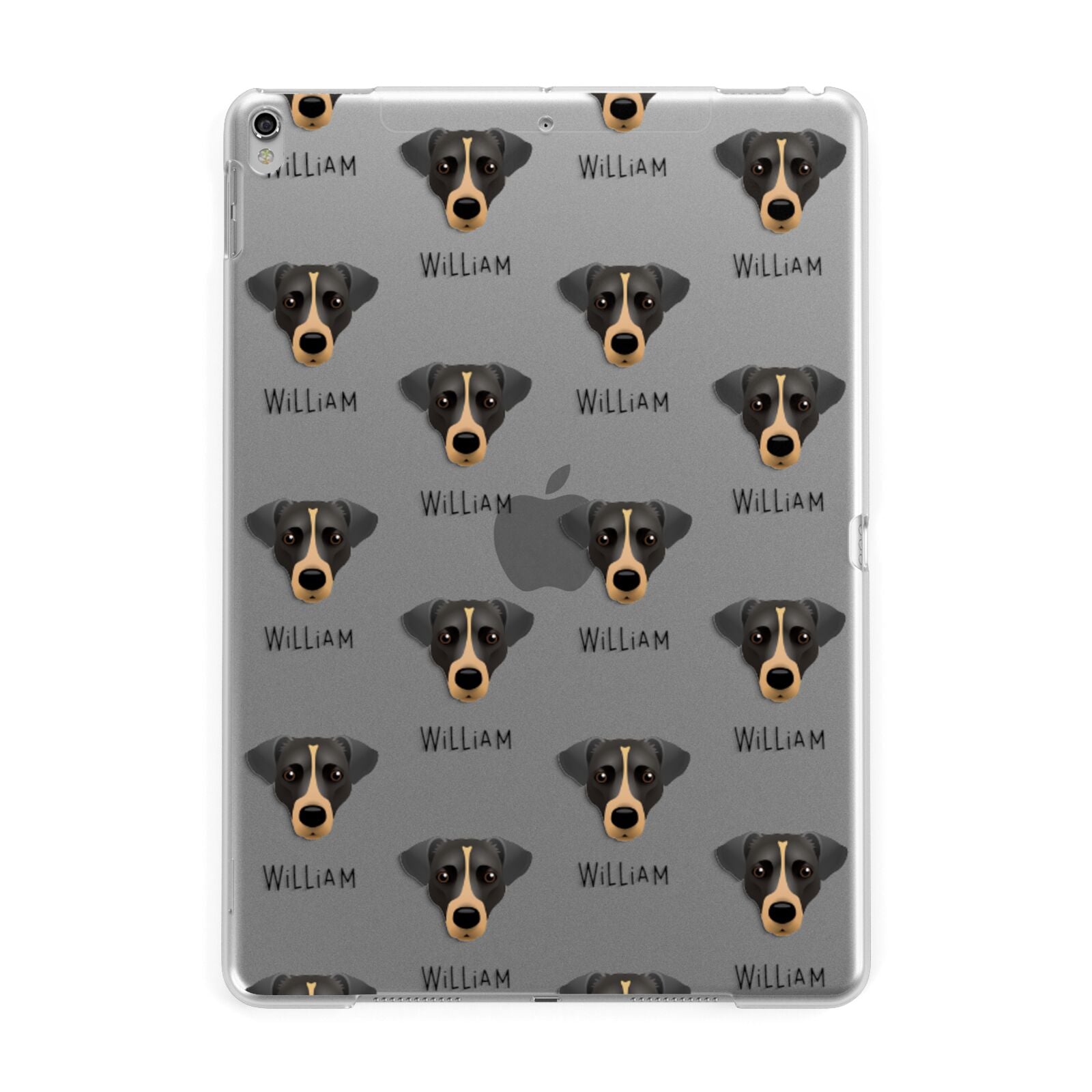 Jack Russell Terrier Icon with Name Apple iPad Silver Case