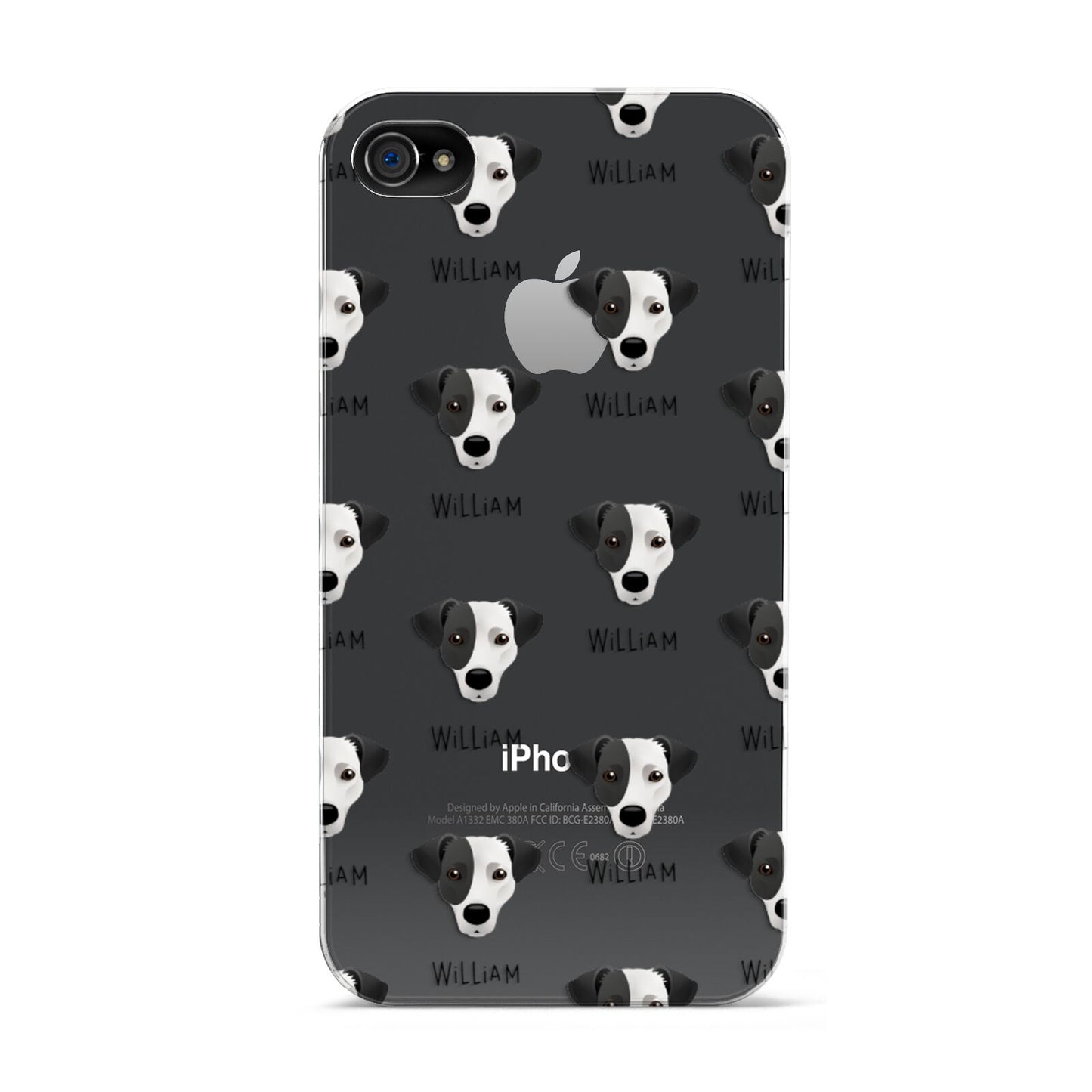 Jack Russell Terrier Icon with Name Apple iPhone 4s Case