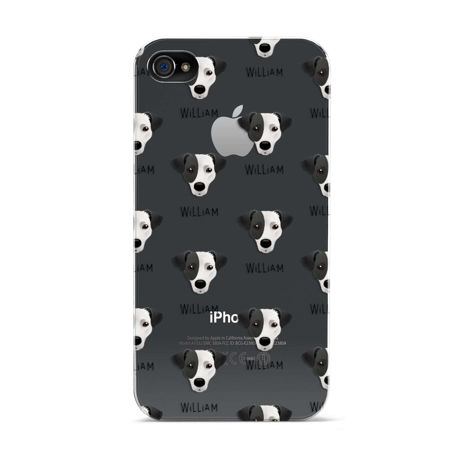 Jack Russell Terrier Icon with Name Apple iPhone 4s Case